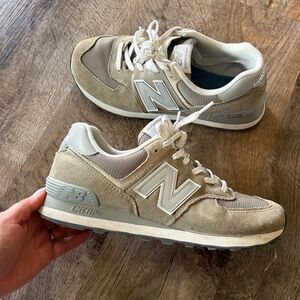 New Balance Gray and White Sneaker